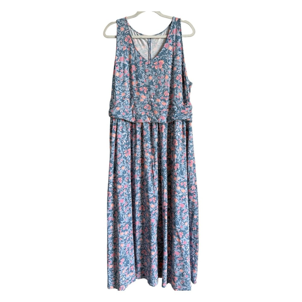 UV Skinz UPF 50+ Sunwear Maxi Dress Women's 3X Coastal Resort Cruise Tropical